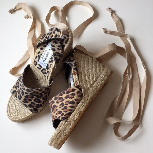 ankle wrap espadrilles leopard